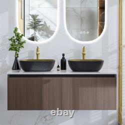 Wall Mounted Bathroom Vanity Unit & Basin Sink Dual Doors Storage Cabinet 1200mm