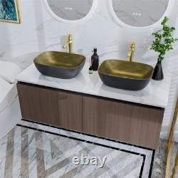 Wall Mounted Bathroom Vanity Unit & Basin Sink Dual Doors Storage Cabinet 1200mm