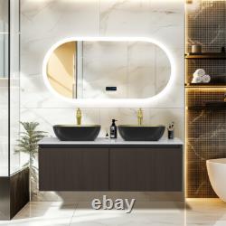 Wall Mounted Bathroom Vanity Unit & Basin Sink Dual Doors Storage Cabinet 1200mm