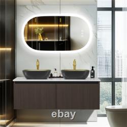 Wall Mounted Bathroom Vanity Unit & Basin Sink Dual Doors Storage Cabinet 1200mm