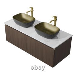 Wall Mounted Bathroom Vanity Unit & Basin Sink Dual Doors Storage Cabinet 1200mm