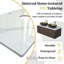 Wall Mounted Bathroom Vanity Unit & Basin Sink Dual Doors Storage Cabinet 1200mm