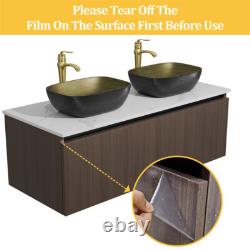 Wall Mounted Bathroom Vanity Unit & Basin Sink Dual Doors Storage Cabinet 1200mm