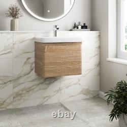 Wall Mounted Bathroom Vanity Unit & Basin Sink Storage Furniture Cabinet 500mm