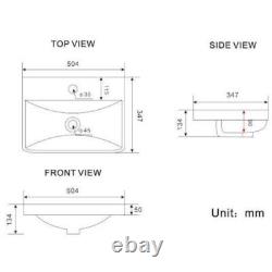 Wall Mounted Bathroom Vanity Unit & Basin Sink Storage Furniture Cabinet 500mm