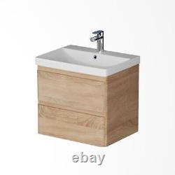 Wall Mounted Bathroom Vanity Unit & Basin Sink Storage Furniture Cabinet 600mm