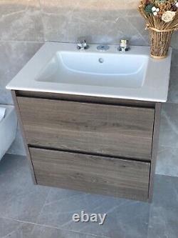 Wall hung bathroom vanity unit sink basin