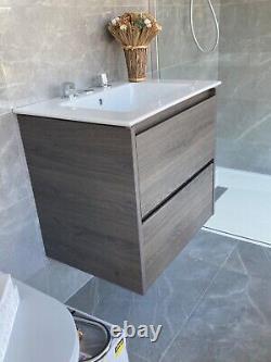 Wall hung bathroom vanity unit sink basin