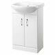 White Bathroom 550mm Vanity Sink Unit Basin Cloakroom Furniture Storage Cabinet