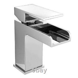 White Bathroom Floor Standing Vanity Basin Sink Unit Cloakroom Cabinet Waterfall