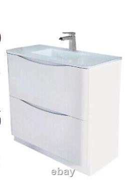 White Bathroom Sink Vanity Unit with Storage Drawers New & Unopened