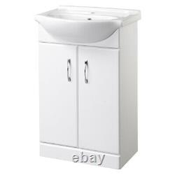 White Bathroom Vanity Unit 550mm UNIT ONLY Basin sold separately