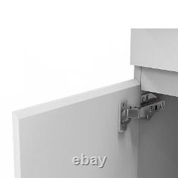 White Floor Standing Door Vanity Unit & Basin Sink 500 600mm Bathroom