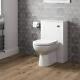 White Gloss Back To Wall Toilet Unit Only 500mm Modern Bathroom Storage