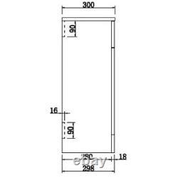 White Gloss Back to Wall Toilet Unit Only 500mm Modern Bathroom Storage