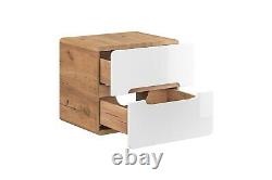 White Gloss Oak Bathroom 600 Vanity Unit Sink Wall Hung Cabinet Counter Top Arub