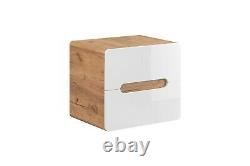 White Gloss Oak Bathroom 600 Vanity Unit Sink Wall Hung Cabinet Counter Top Arub