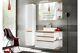 White Gloss Oak Bathroom Set Vanity Sink Counter Basin Wall Hung Tall Unit Plat