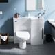 White L-shape Rh Small 900mm Vanity Unit Sink Toilet Bathroom Debra