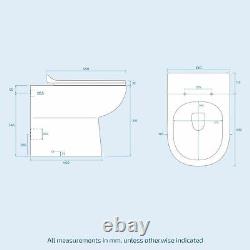 White L-Shape RH Small 900mm Vanity Unit Sink Toilet Bathroom Debra