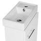 White Small Bathroom Vanity Unit With Basin Cloakroom Sink Unit Wall Hung Set