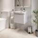 White Wall Hung Vanity Unit 500mm Width Modern Bathroom Storage