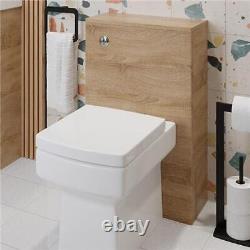 Wood Back to Wall Toilet Unit Only 500mm Modern Bathroom Storage