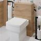 Wood Back To Wall Toilet Unit Only 500mm Modern Bathroom Storage