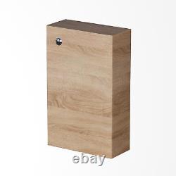 Wood Back to Wall Toilet Unit Only 500mm Modern Bathroom Storage