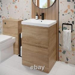 Wood Freestanding Vanity Unit with Basin 600mm Modern Bathroom Storage